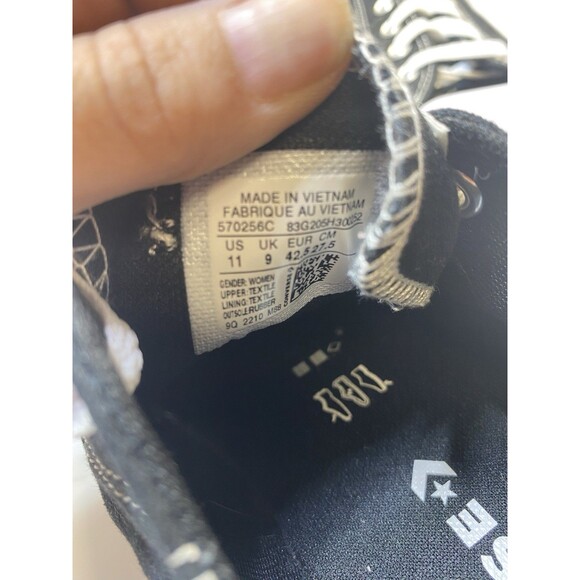 Converse Chuck Taylor All Star Move Platform Ox Size 11 Black - Picture 7 of 9